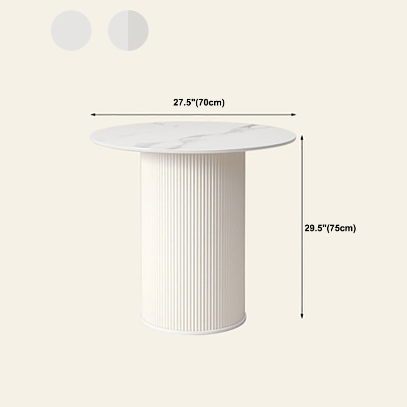 Scandinavian Pedestal Coffee Table Set Round Wooden Coffee Cocktail Table for Living Room