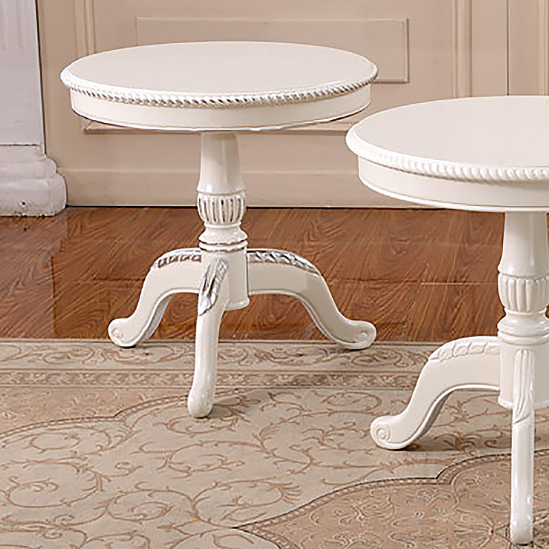 Scandinavian Pedestal Coffee Table Round Wooden Coffee Table for Living Room