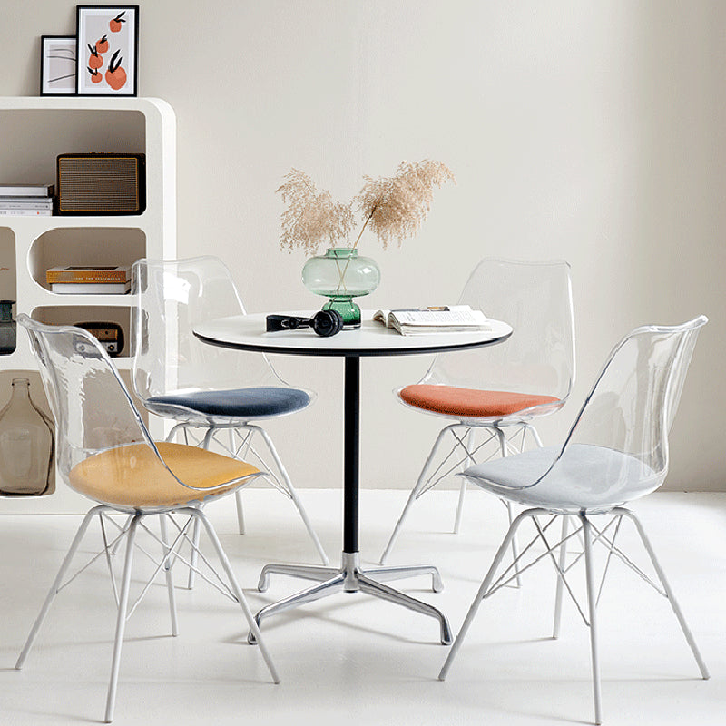 Scandinavian Coffee Table Round Wooden Cocktail Table Set for Living Room