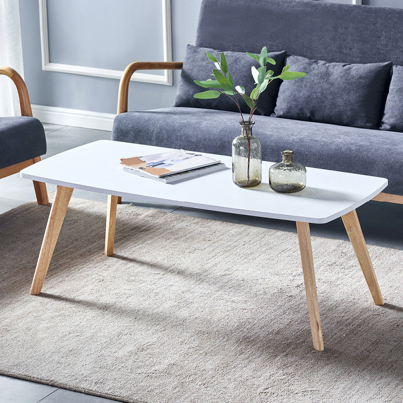 4 Legs 1 Coffee Table Modern Rectangular Solid Wood Coffee Table