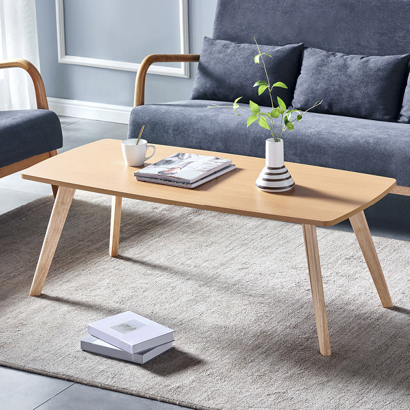 4 Legs 1 Coffee Table Modern Rectangular Solid Wood Coffee Table