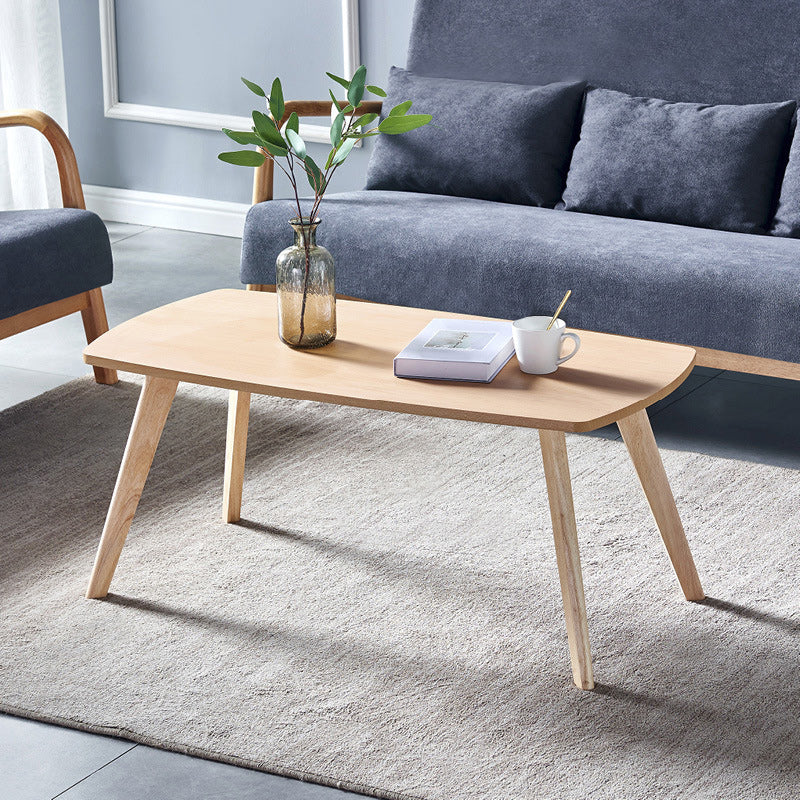 4 Legs 1 Coffee Table Modern Rectangular Solid Wood Coffee Table
