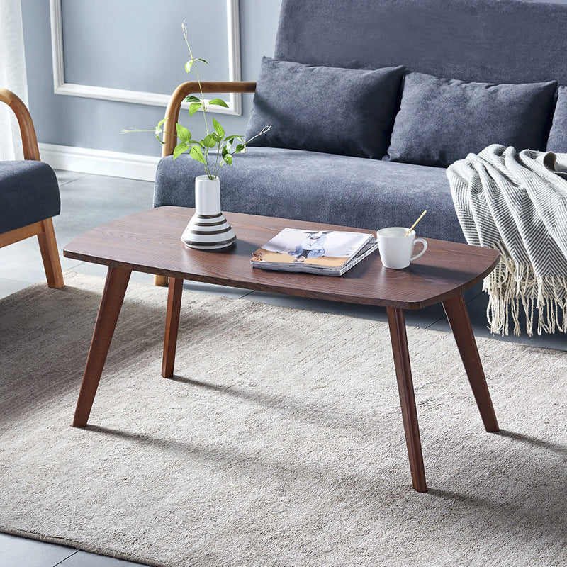 4 Legs 1 Coffee Table Modern Rectangular Solid Wood Coffee Table