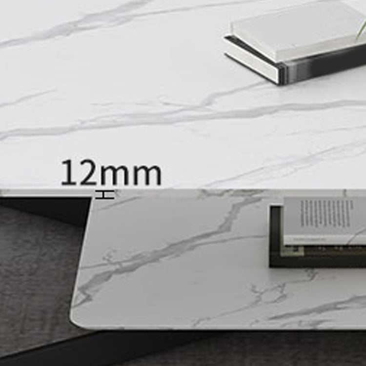 Slate Rectangular Coffee Table Modern Minimalist Cross Legs Coffee Table