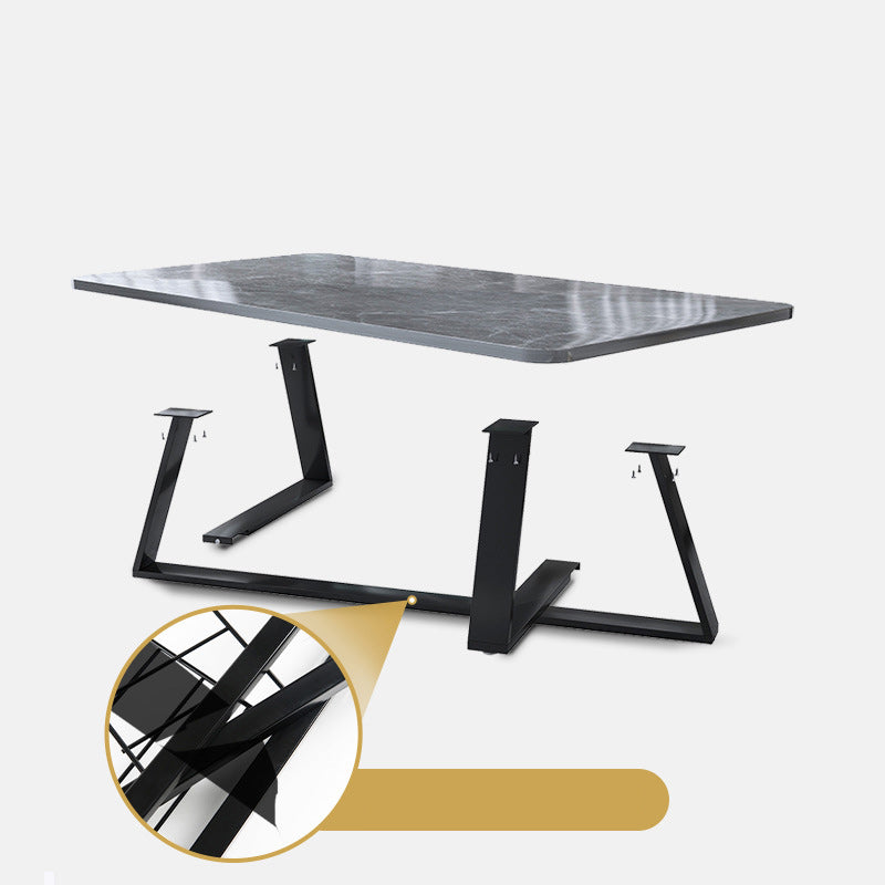 Solid Wood Coffee Table Modern Minimalist Cross Legs Coffee Table