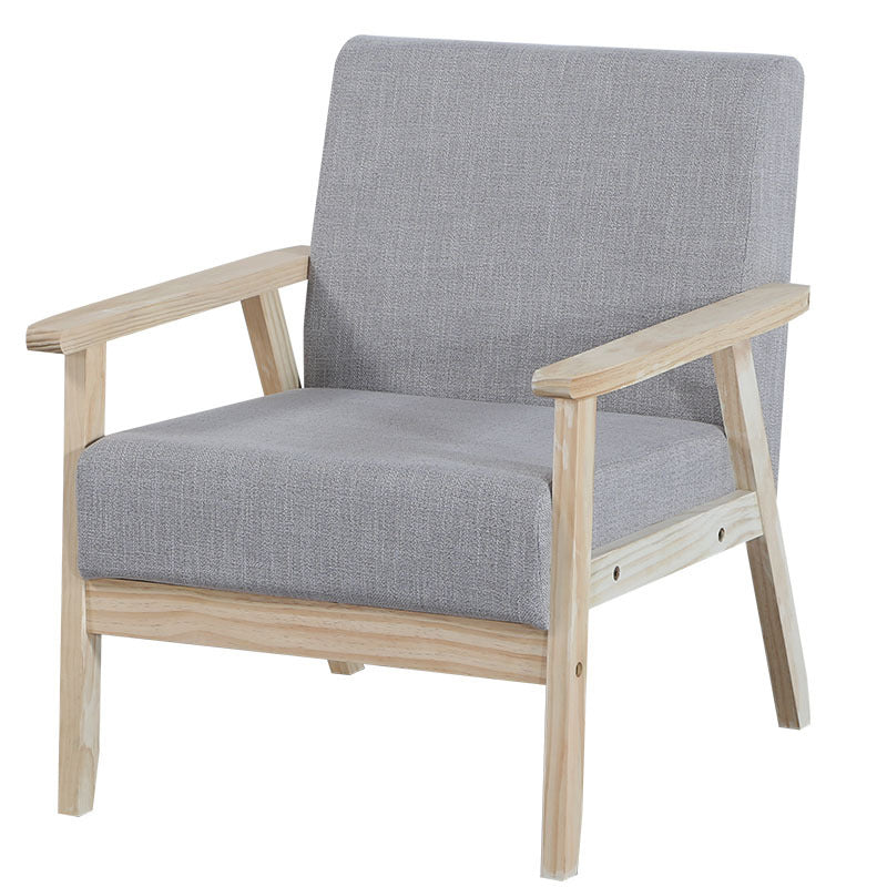 Linen Chair 25.1" L X24.4"W X28.3"H Removable Cushions Chair for Living Room
