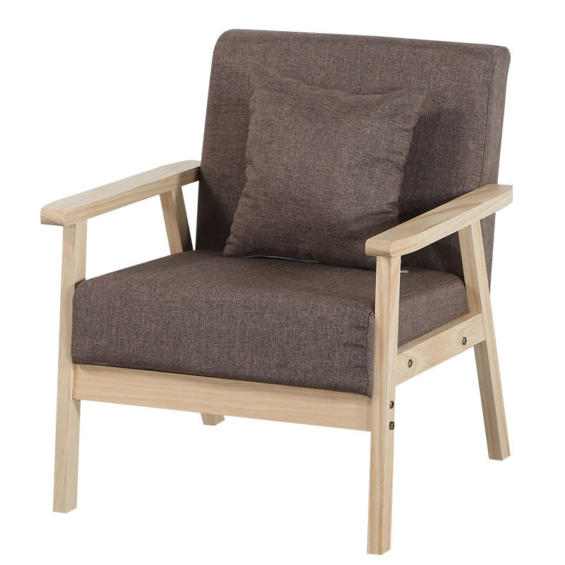 Linen Chair 25.1" L X24.4"W X28.3"H Removable Cushions Chair for Living Room