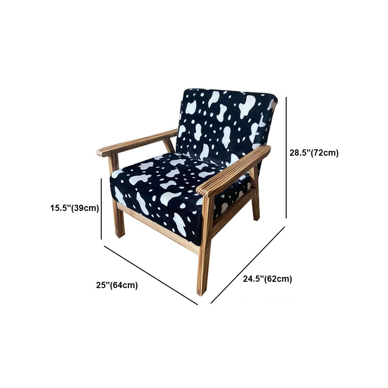 Linen Chair 25.1" L X24.4"W X28.3"H Removable Cushions Chair for Living Room