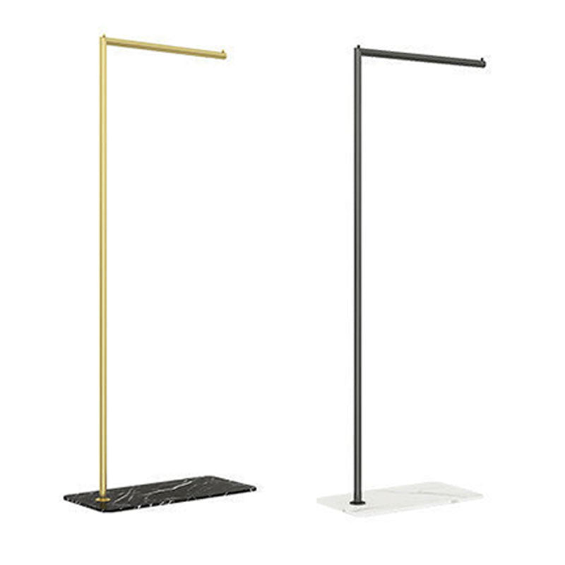 Contemporary Coat Rack Free Standing Metal Hall Stand with Slate Base