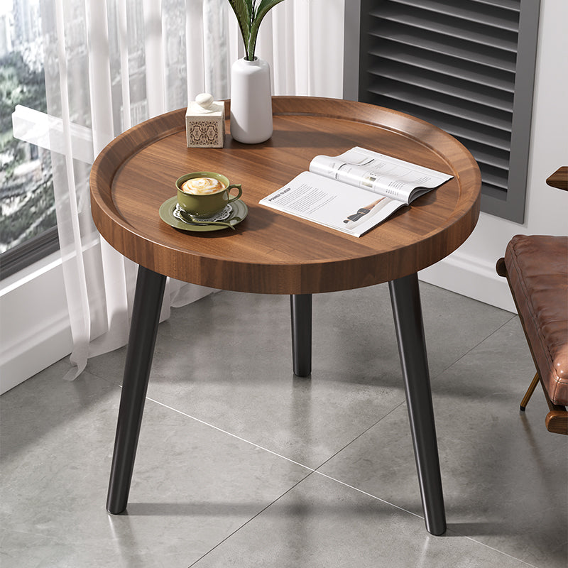 Round 3 Legs Modern End Table Solid Wood Minimalist Side End Table