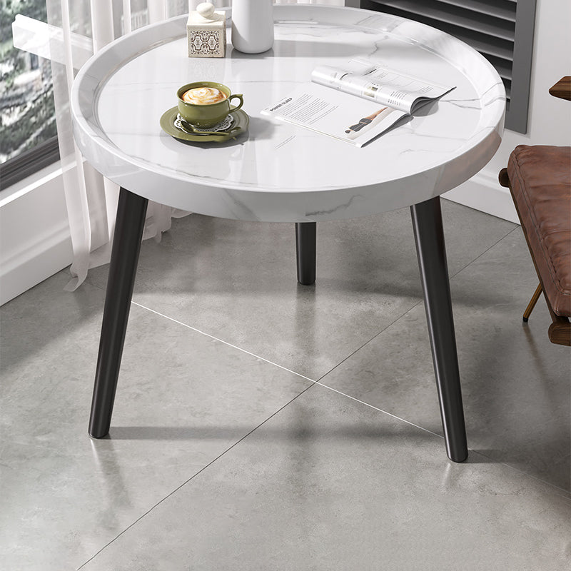 Round 3 Legs Modern End Table Solid Wood Minimalist Side End Table