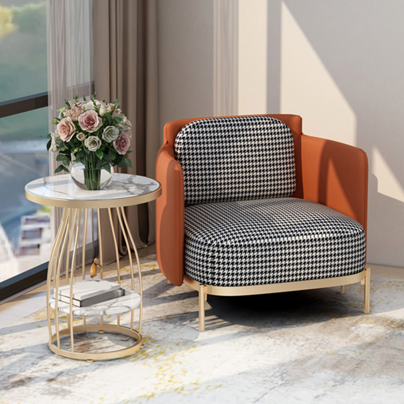 Modern Round Side End Table Frame End Table with Storage and Shelf