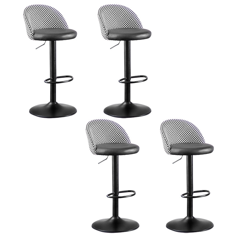 Modern Adjustable Height Stool Matte Finish Upholstered Bar Stools