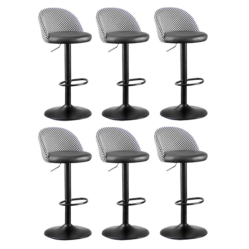 Modern Adjustable Height Stool Matte Finish Upholstered Bar Stools