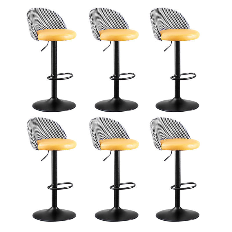 Modern Adjustable Height Stool Matte Finish Upholstered Bar Stools