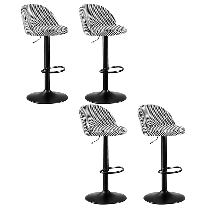 Modern Adjustable Height Stool Matte Finish Upholstered Bar Stools
