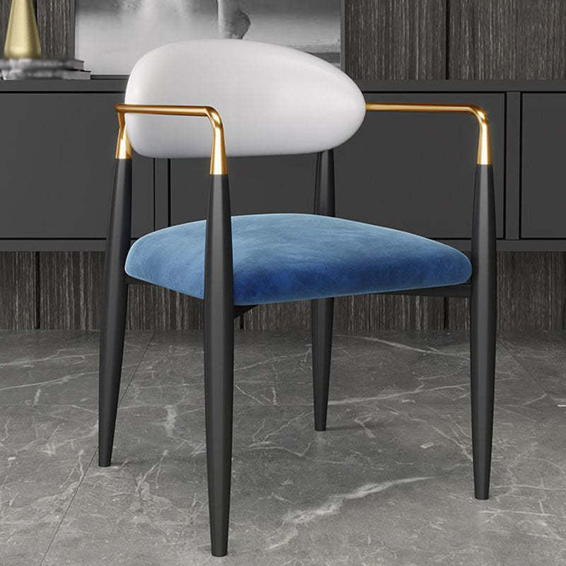 Full Back Upholstered Bar Chair Industrial Arm Rectangle Bar Stool