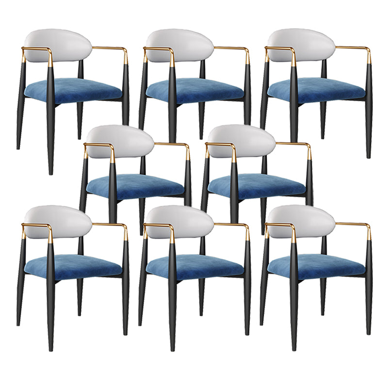 Full Back Upholstered Bar Chair Industrial Arm Rectangle Bar Stool