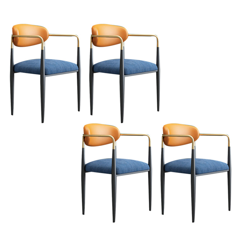 Full Back Upholstered Bar Chair Industrial Arm Rectangle Bar Stool