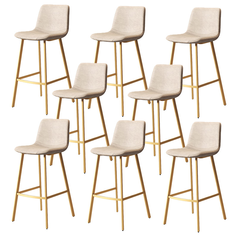 Armless Faux Leather Counter Stool Industrial Footrest Bar Stool