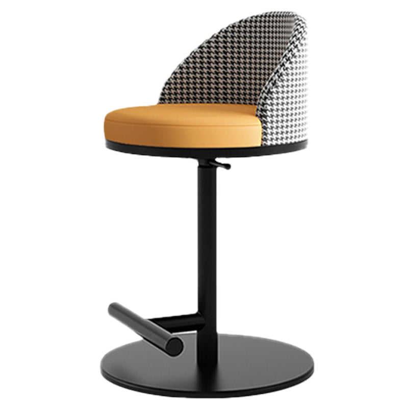 Adjustable Height Armless ar Chair Modern Upholstered Rotatable Bar Stool
