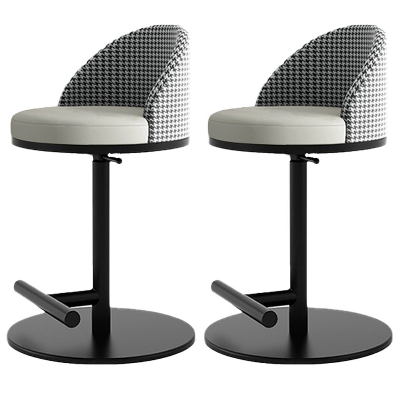 Adjustable Height Armless ar Chair Modern Upholstered Rotatable Bar Stool