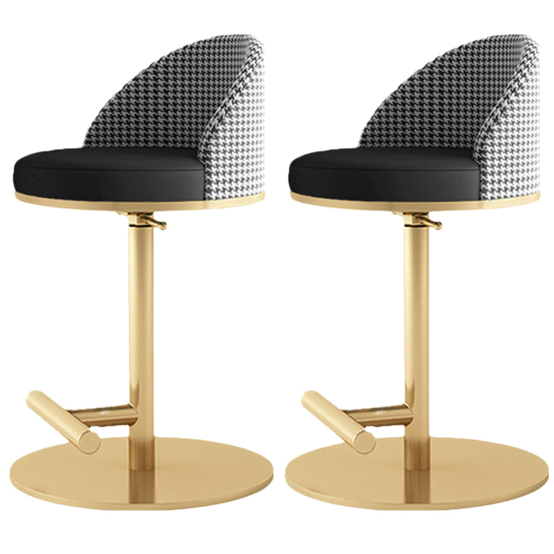 Adjustable Height Armless ar Chair Modern Upholstered Rotatable Bar Stool