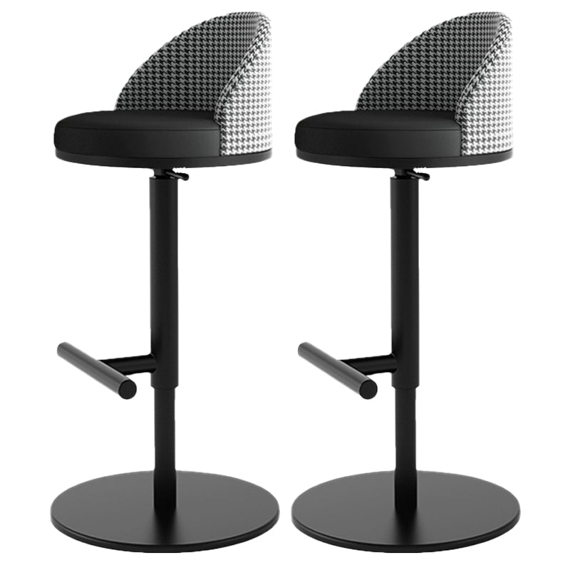 Adjustable Height Armless ar Chair Modern Upholstered Rotatable Bar Stool
