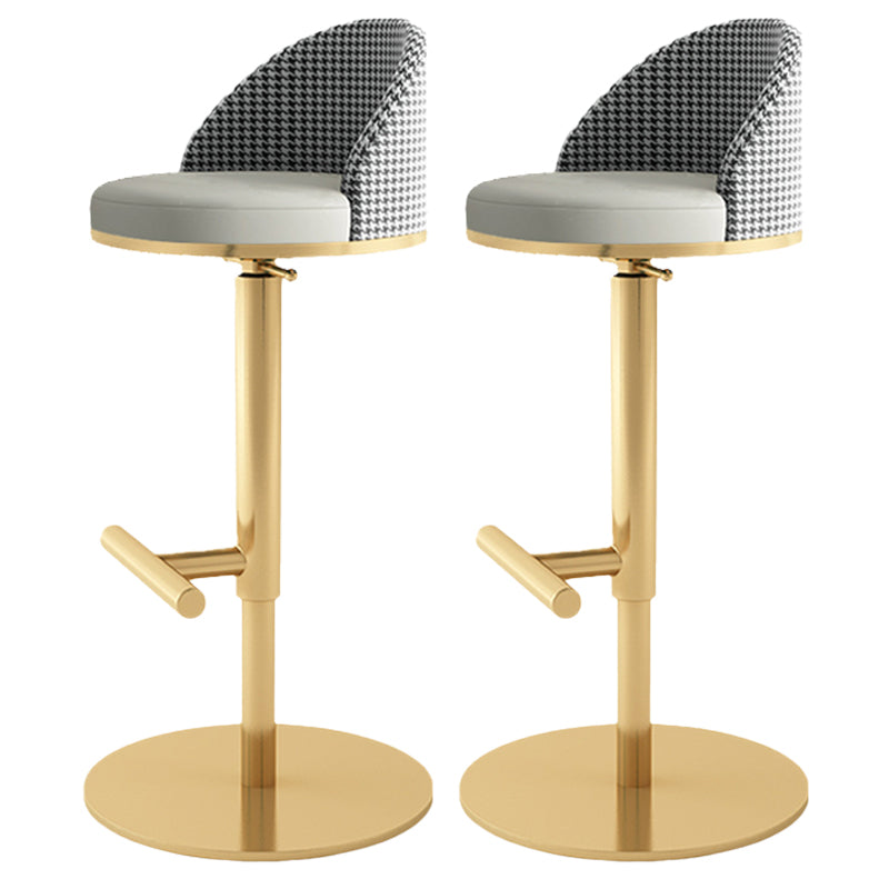 Adjustable Height Armless ar Chair Modern Upholstered Rotatable Bar Stool