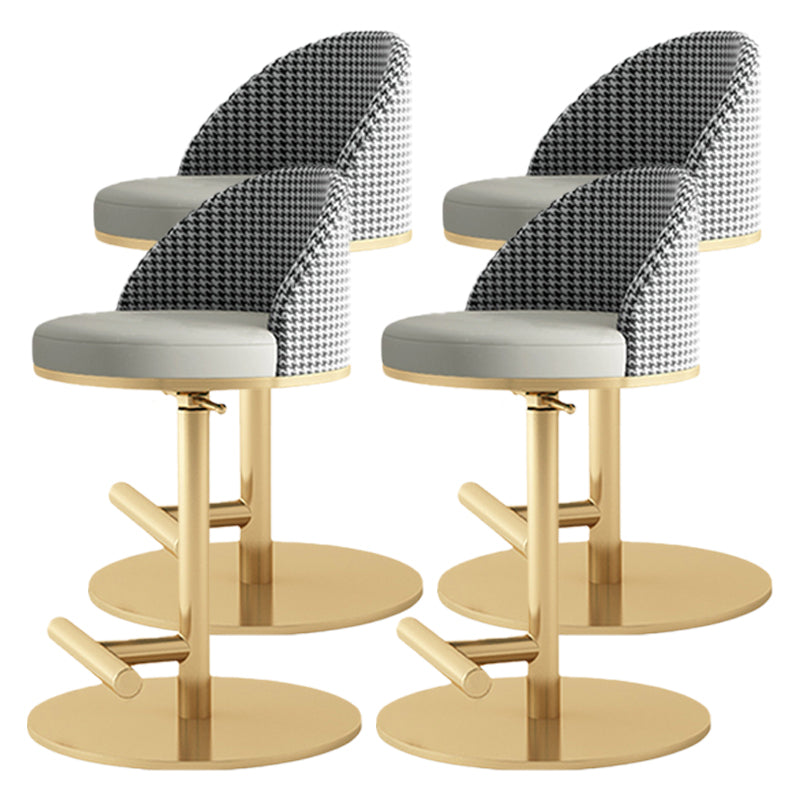 Adjustable Height Armless ar Chair Modern Upholstered Rotatable Bar Stool