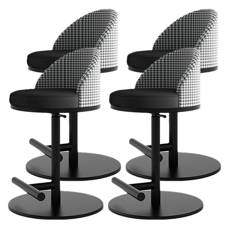 Adjustable Height Armless ar Chair Modern Upholstered Rotatable Bar Stool