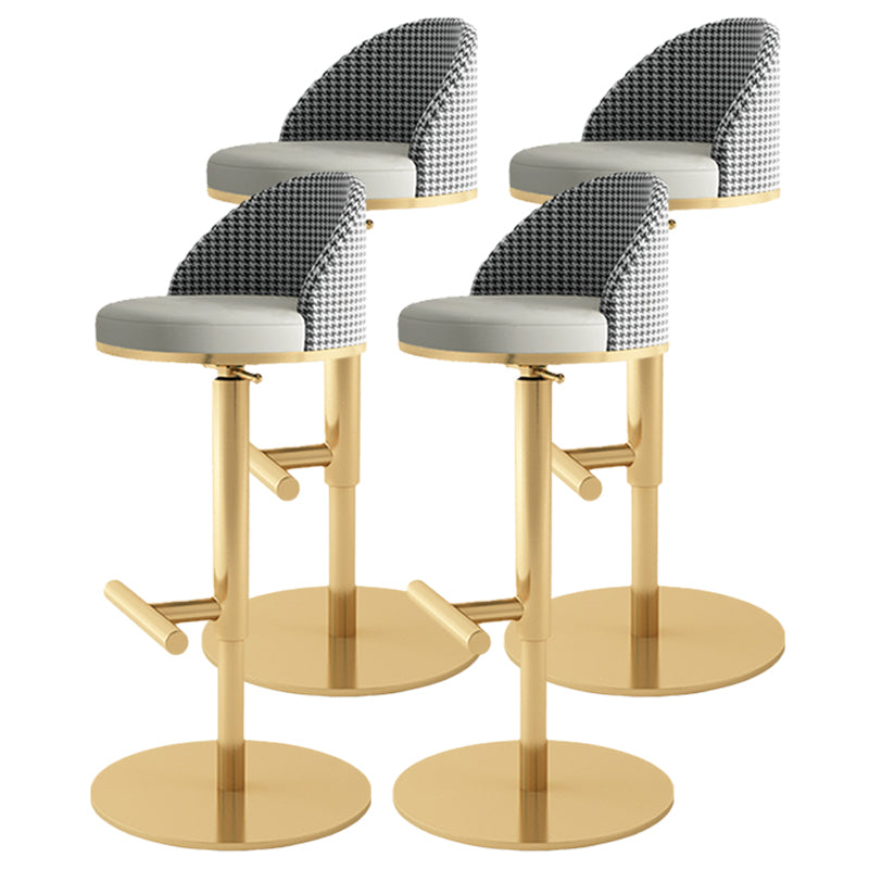 Adjustable Height Armless ar Chair Modern Upholstered Rotatable Bar Stool