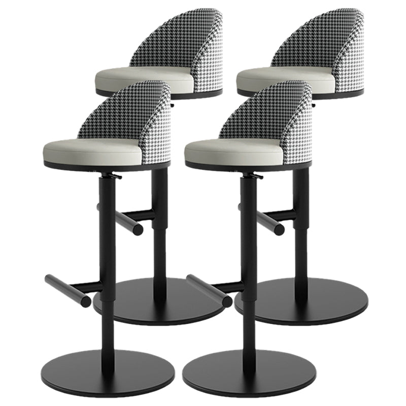 Adjustable Height Armless ar Chair Modern Upholstered Rotatable Bar Stool