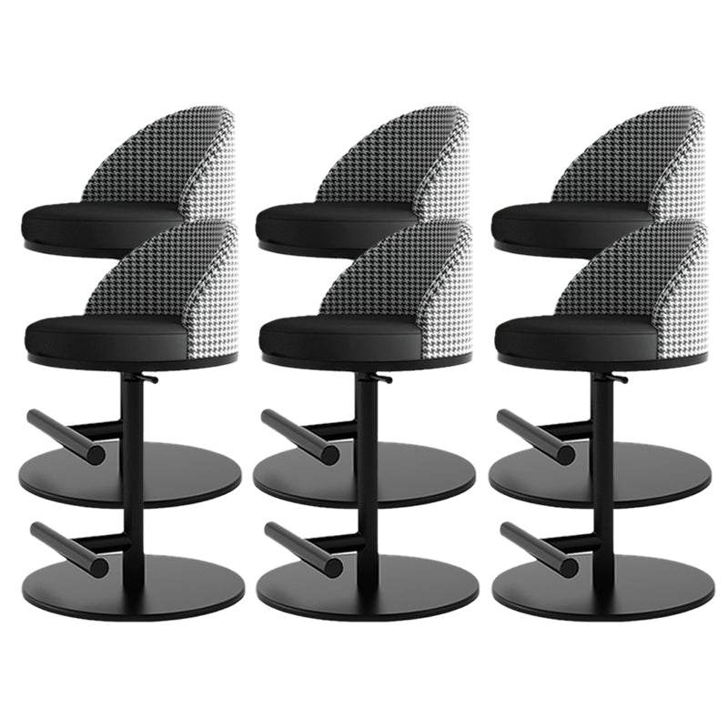 Adjustable Height Armless ar Chair Modern Upholstered Rotatable Bar Stool