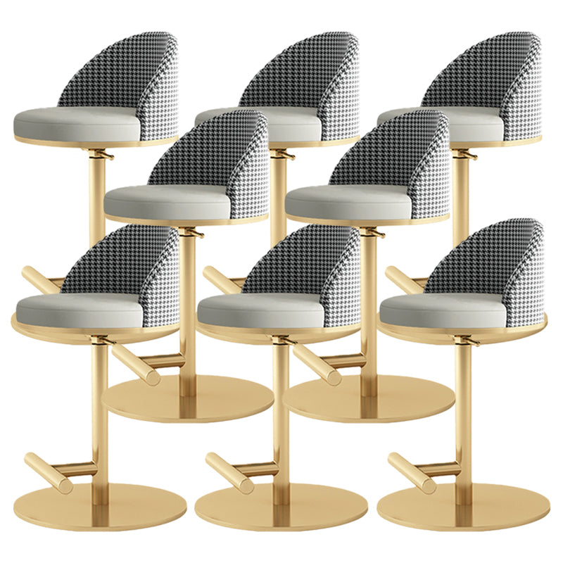 Adjustable Height Armless ar Chair Modern Upholstered Rotatable Bar Stool
