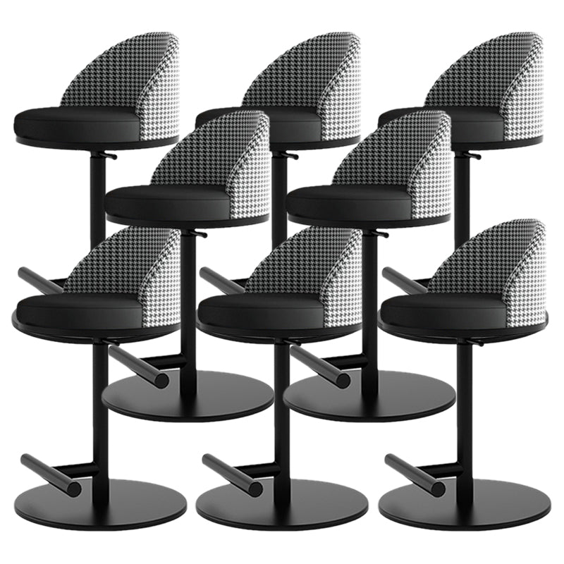 Adjustable Height Armless ar Chair Modern Upholstered Rotatable Bar Stool