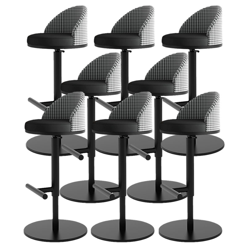 Adjustable Height Armless ar Chair Modern Upholstered Rotatable Bar Stool