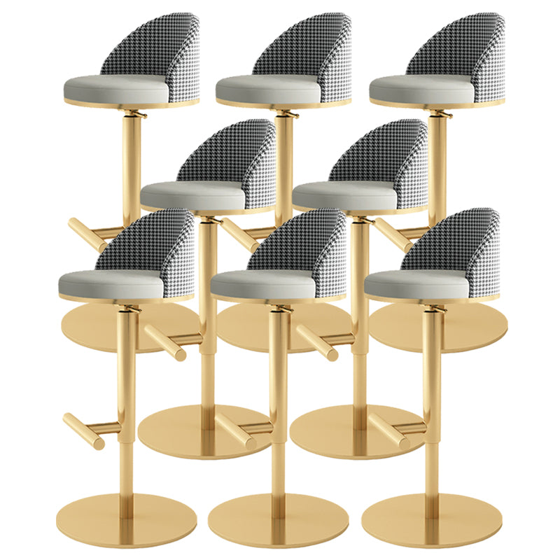 Adjustable Height Armless ar Chair Modern Upholstered Rotatable Bar Stool