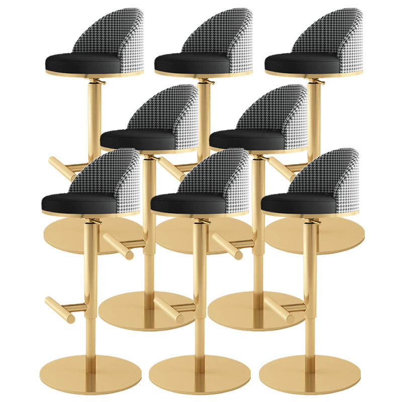 Adjustable Height Armless ar Chair Modern Upholstered Rotatable Bar Stool