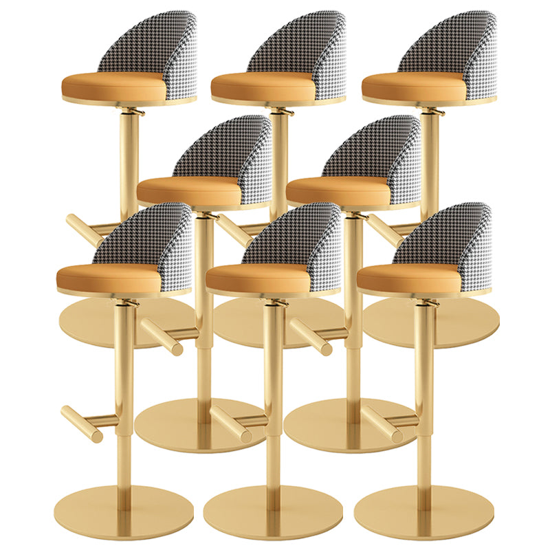 Adjustable Height Armless ar Chair Modern Upholstered Rotatable Bar Stool