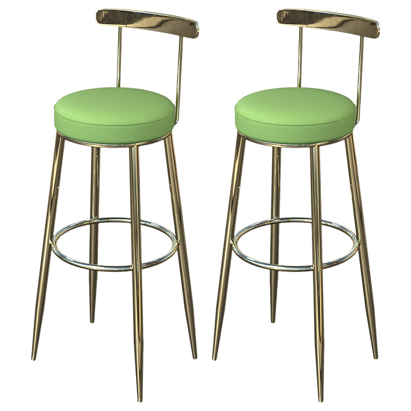 Industrial Low Back Counter Stool Armless Bar Chair with Metal Footrest