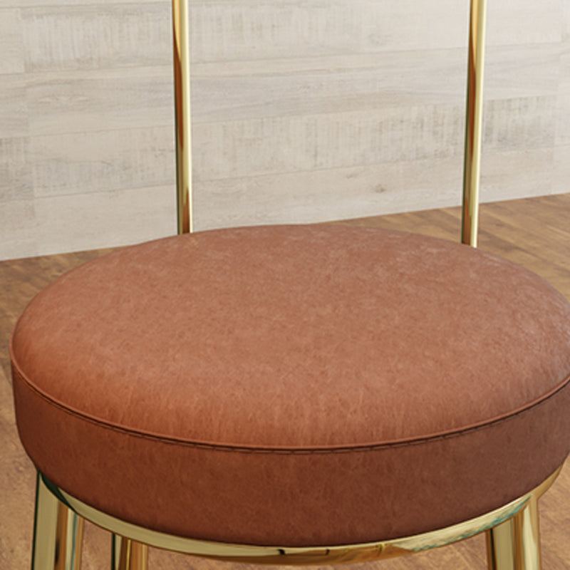 Industrial Low Back Counter Stool Armless Bar Chair with Metal Footrest