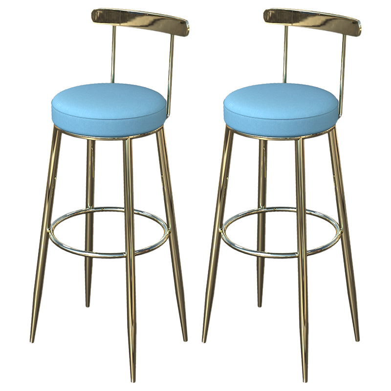 Industrial Low Back Counter Stool Armless Bar Chair with Metal Footrest