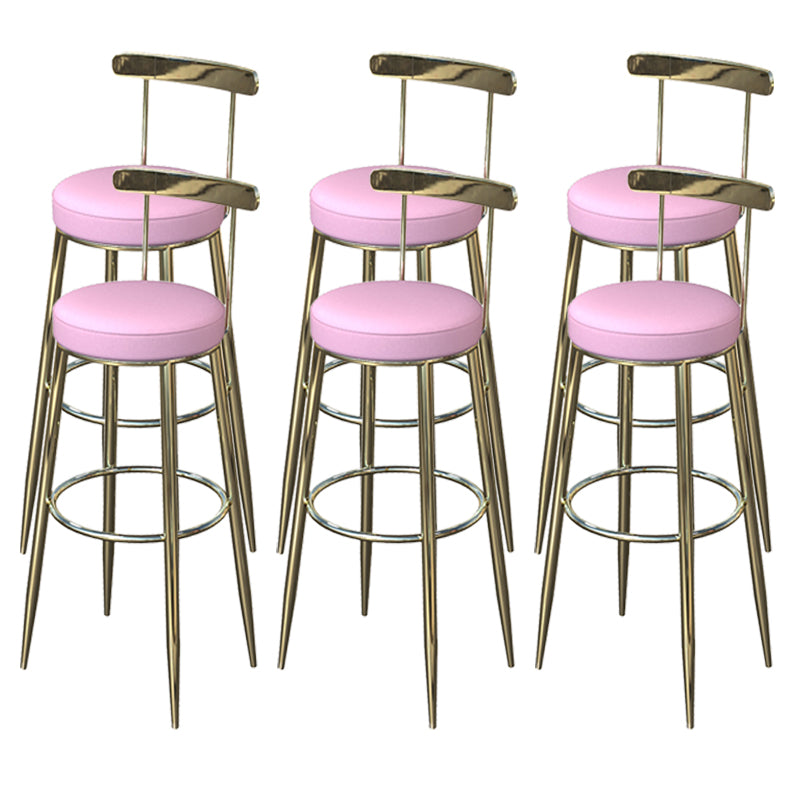 Industrial Low Back Counter Stool Armless Bar Chair with Metal Footrest