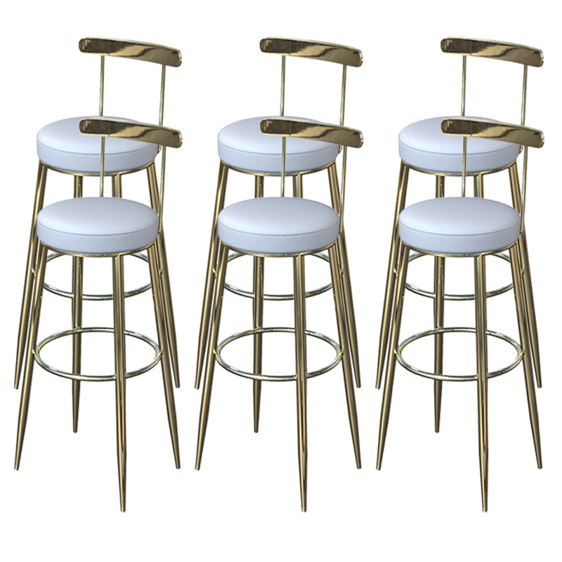 Industrial Low Back Counter Stool Armless Bar Chair with Metal Footrest