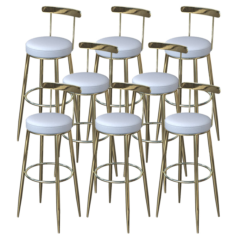 Industrial Low Back Counter Stool Armless Bar Chair with Metal Footrest