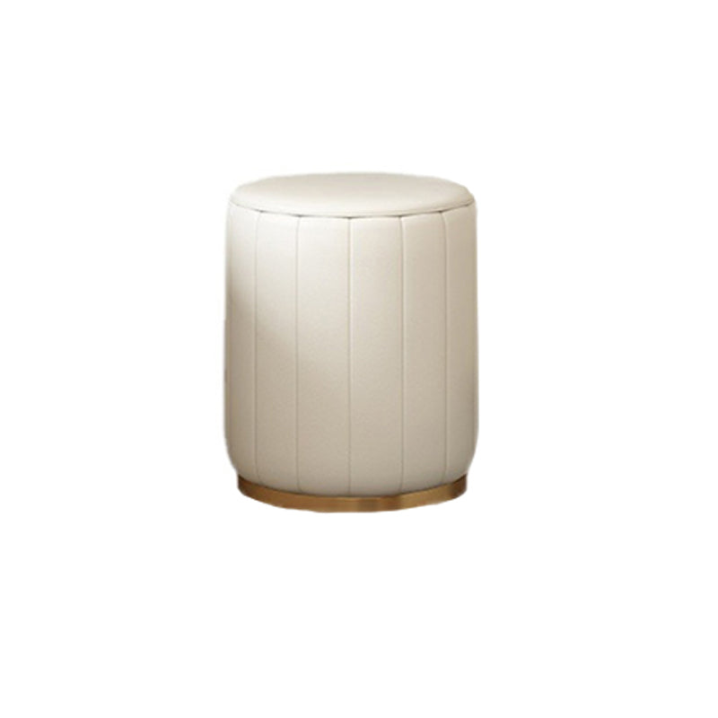 Stone Top Makeup Dressing Table in White Luxurious Metal Vanity
