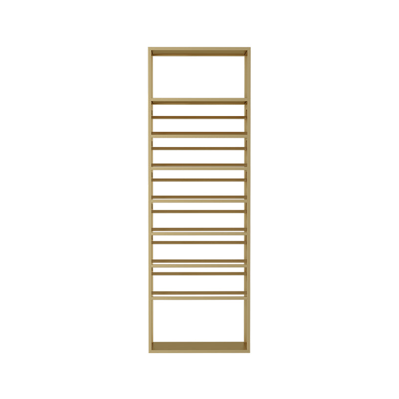 Metal Floor Wine Bottle & Glass Rack Glam Wine Rack with Shelf