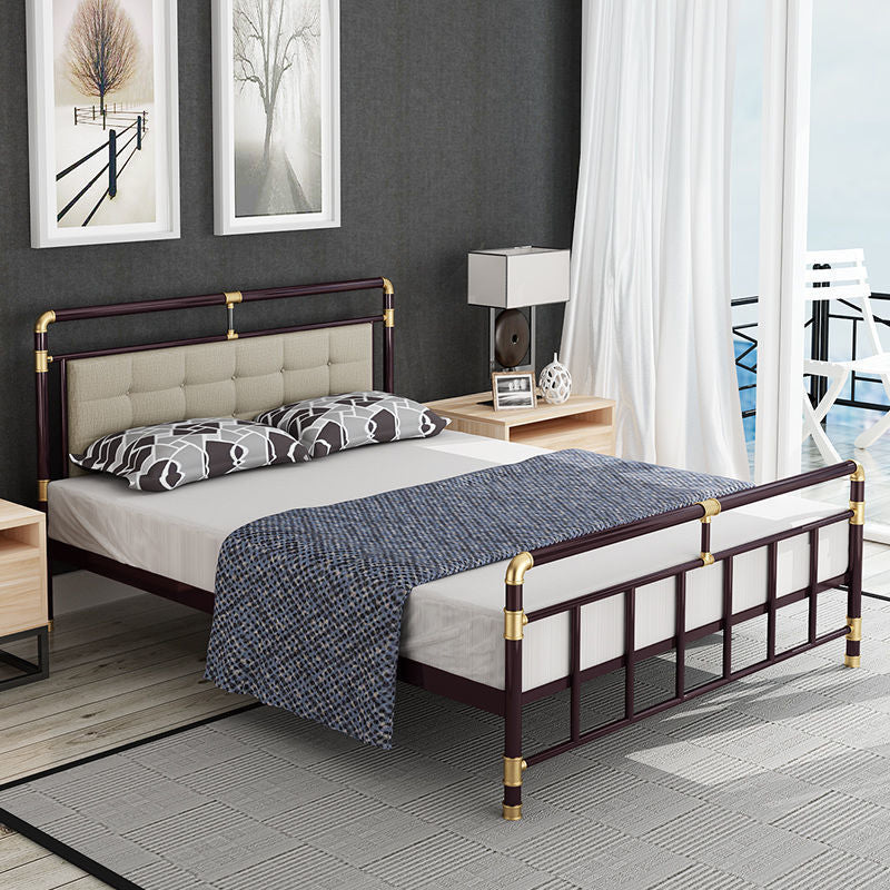 Tufted 43.3" H Bed Frame Industrial Style Metal Open-Frame Bed