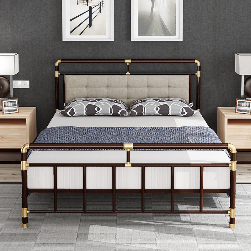 Tufted 43.3" H Bed Frame Industrial Style Metal Open-Frame Bed
